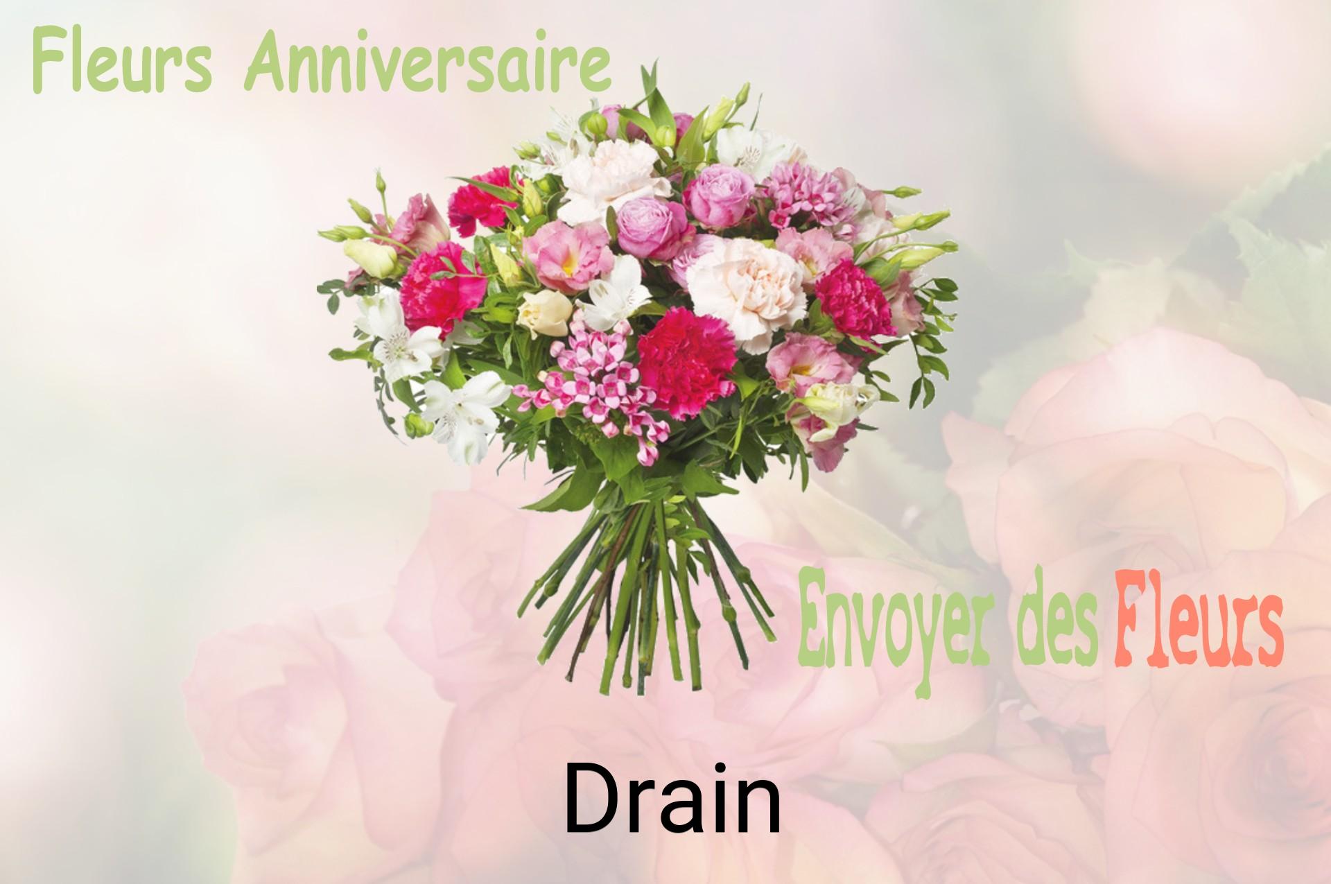 Bouquet de fleurs d’anniversaire livré à Drain