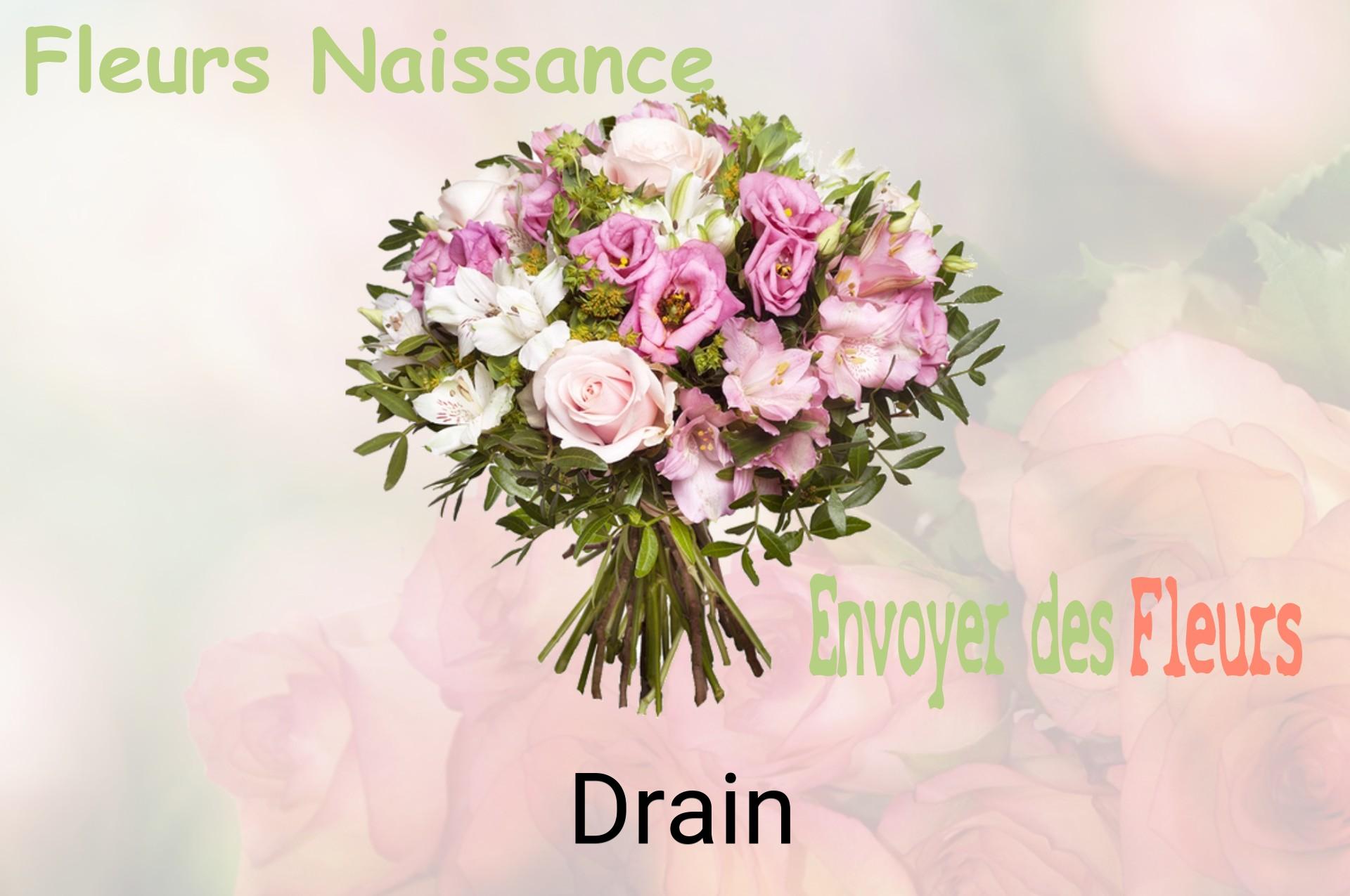Bouquet de fleurs de naissance livré à Drain
